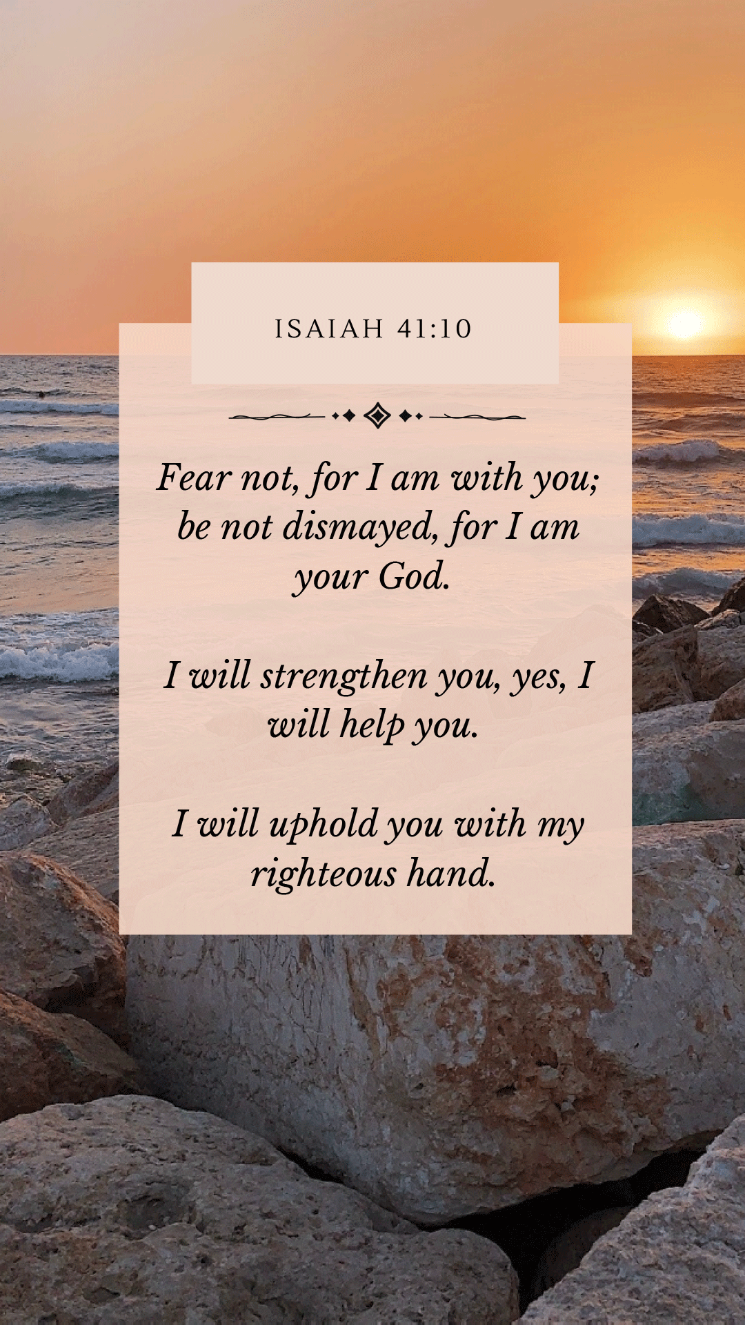 So Do Not Fear for I Am with You Isaiah 4110 Wall Art Wallpaper Wall  Sticker  Amazonca Tools  Home Improvement