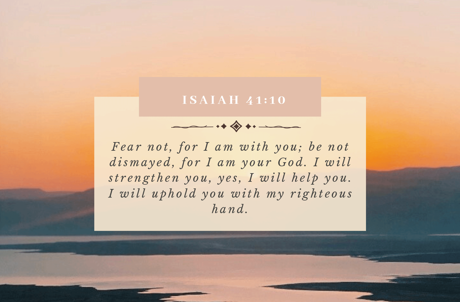 Do not fear I will help you  Isaiah 4113  Sunday Social