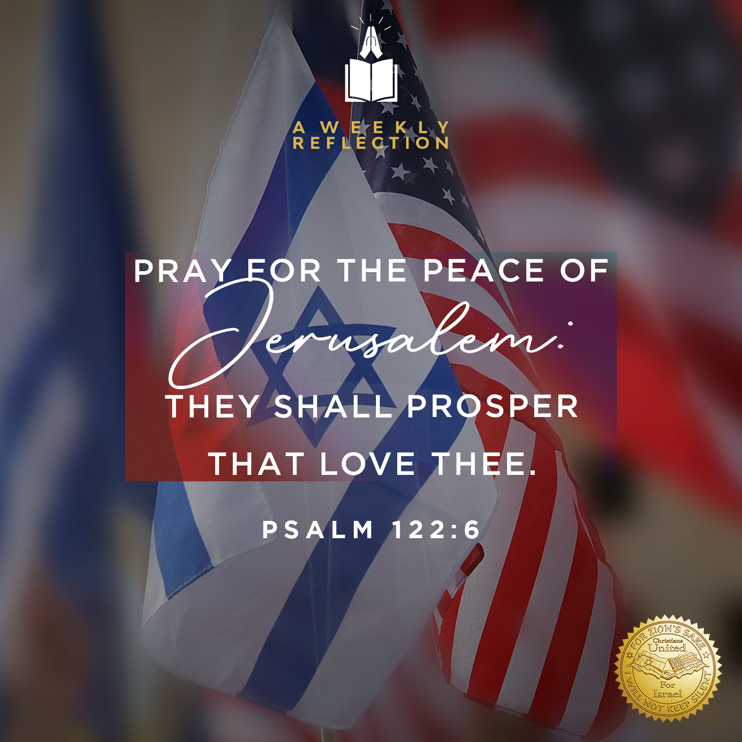THEY SHALL PROSPER THAT LOVE JERUSALEM Shalom Y'Israel! We pray