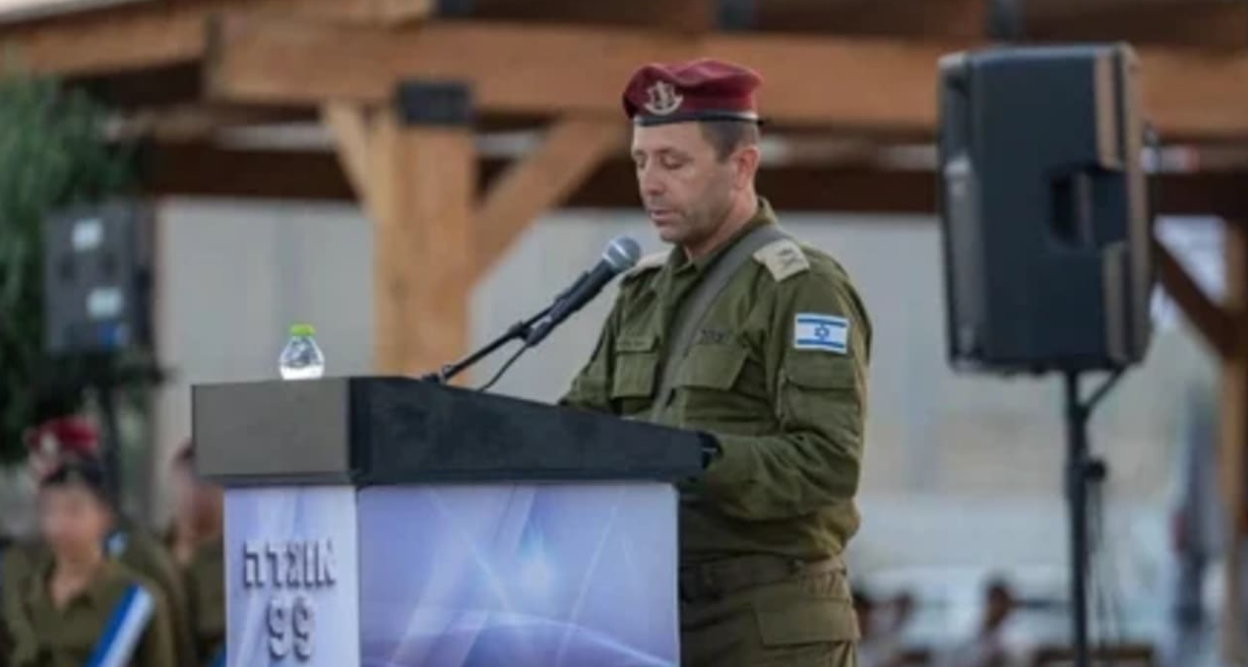 IDF Central Command Chief Maj.-Gen. Avi Bluth addresses a change-of-command ceremony for the military's 99th Division, July 15, 2026. (photo credit: IDF SPOKESPERSON'S UNIT)