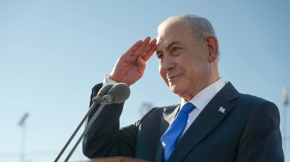 Prime Minister Benjamin Netanyahu speaks at the graduation ceremony for Israeli Air Force Flight Course 192 at Hatzerim Airbase near Beersheva on July 9, 2026. Photo by Ma’ayan Toaf/GPO.