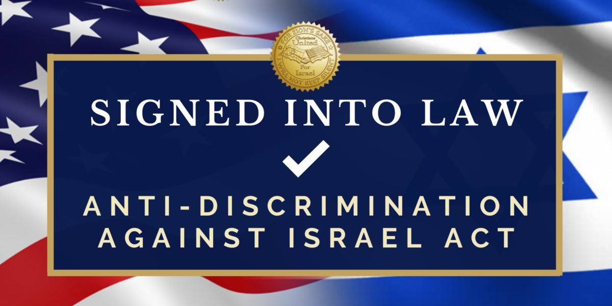 CUFI Applauds Gov. Parson for Signing Anti-Discrimination Against Israel Act