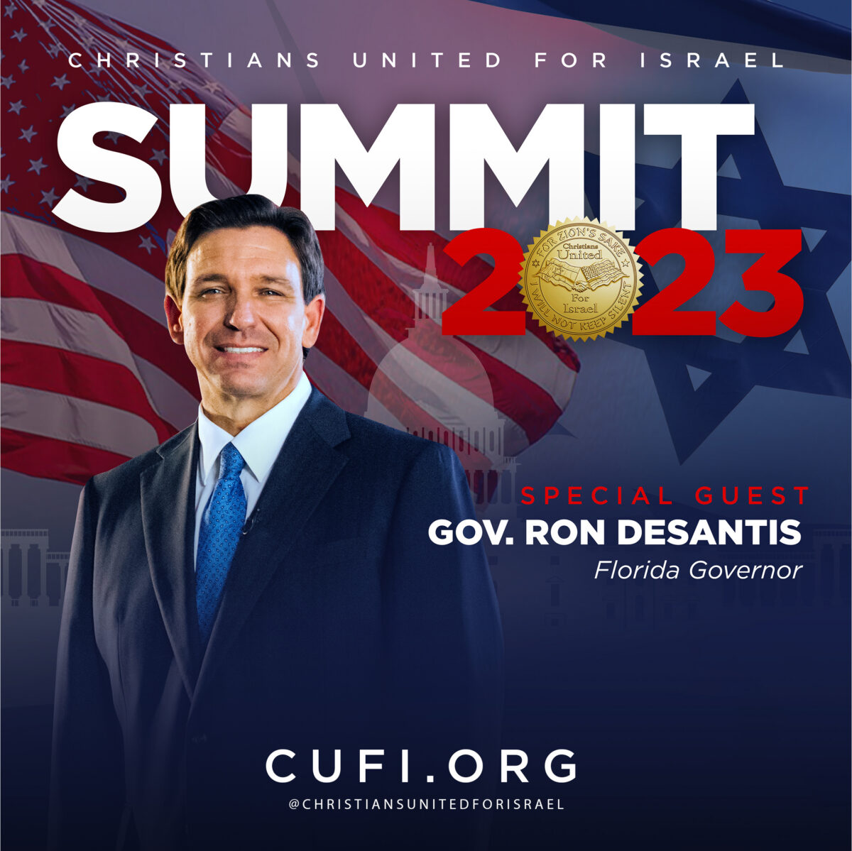Governor Ron DeSantis To Address CUFI Washington Summit