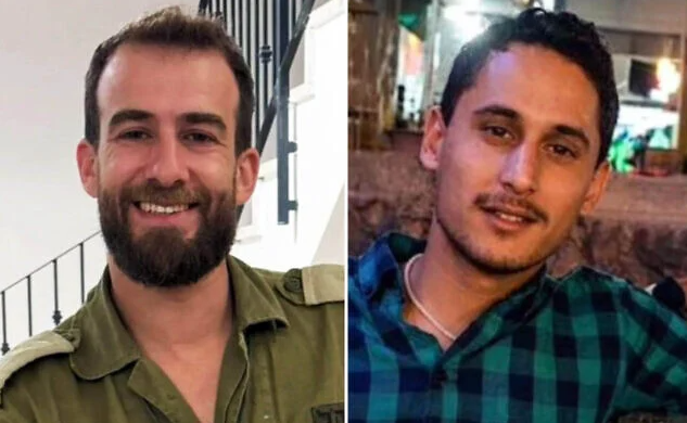 Maj. (res.) Harel Birenstock (left) and Sgt. Maj. (res.) Tamir Vaknin, who were killed in southern Lebanon on August 5, 2026. (Courtesy)