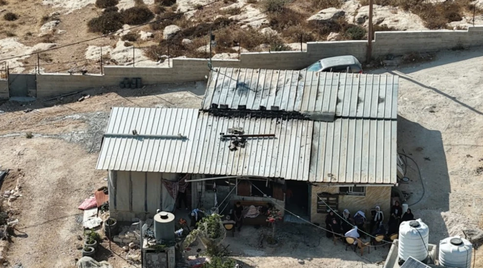 The home of Bassam al-Nawaj in the Hebron-area village of Beit Amra, Aug. 20, 2026. Photo by Eytan Shalem/TPS-IL.