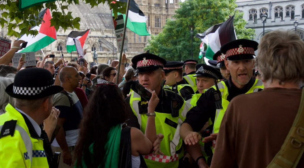 A Palestine Action protest in London, Sept. 6, 2025. Credit: Indigo Nolan via Creative Commons.