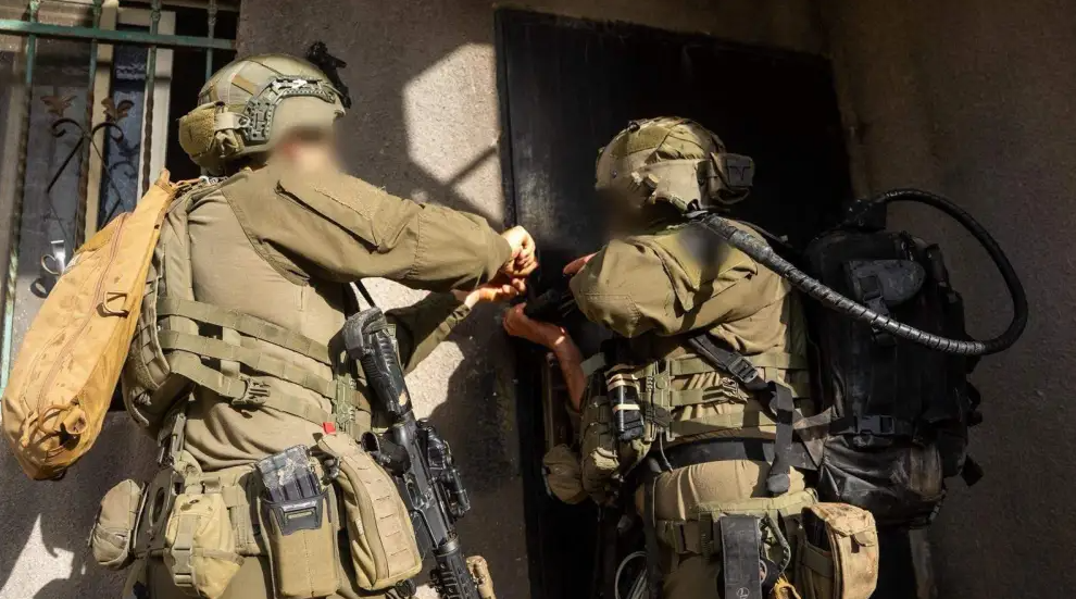 IDF troops raid Qabatiya, near Jenin in northern Samaria, after a resident carried out a deadly attack in northern Israel, Dec. 27, 2025. Credit: IDF.
