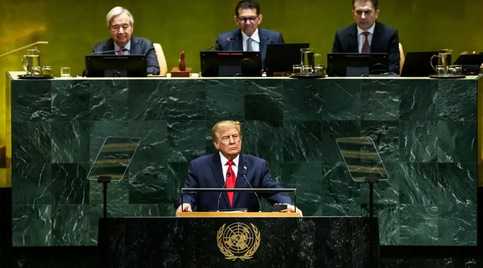 U.S. President Donald Trump delivers remarks to the 81st session of the United Nations General Assembly at U.N. headquarters in New York City, Sept. 22, 2026. Credit: Daniel Torok/White House.