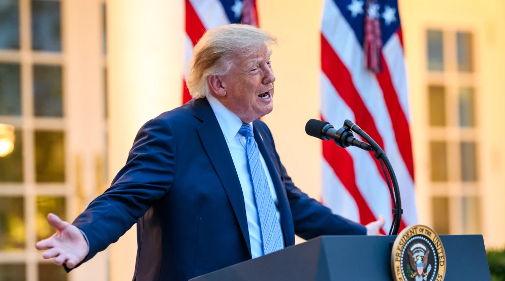 U.S. President Donald Trump hosts a Rose Garden dinner for America’s hunters and fishermen while announcing new executive orders, Sept. 17, 2026. Credit: Joyce N. Boghosian/White House.