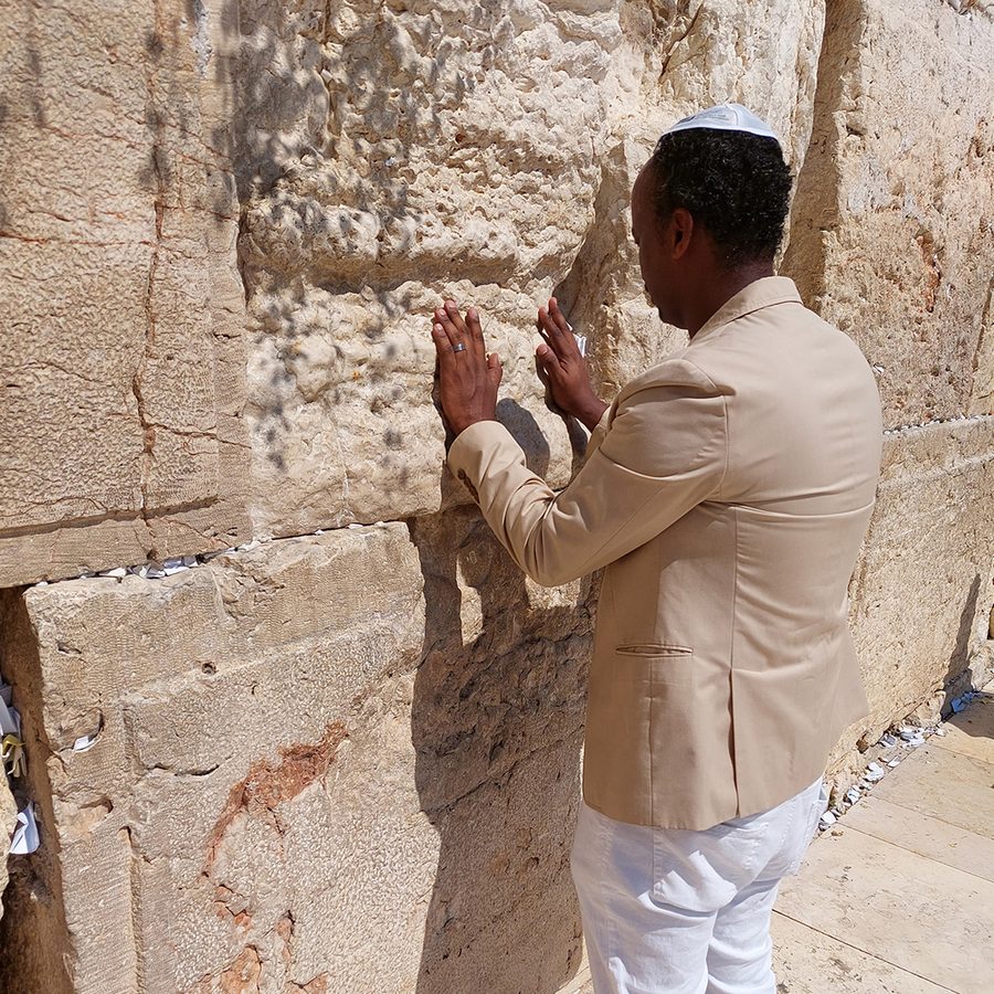 Abel Taye at the Western Wall