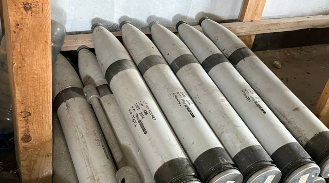 Hezbollah rockets discovered by the IDF in southern Lebanon, May 2, 2026. (photo credit: IDF SPOKESPERSON'S UNIT)