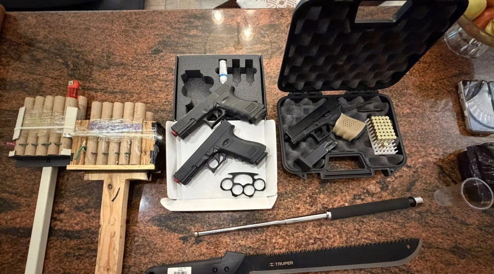 Weapons seized by Israeli security forces during operations in Judea and Samaria, Oct. 14, 2026. Credit: Israel Police Spokesperson’s Unit.