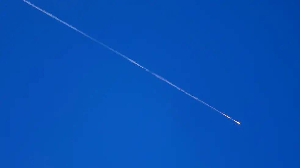 A ballistic missile launched from Iran, as seen over the skies of Hebron in Judea, on June 8, 2026. Photo by Wisam Hashlamoun/Flash90.Wisam Hashlamoun/Flash90